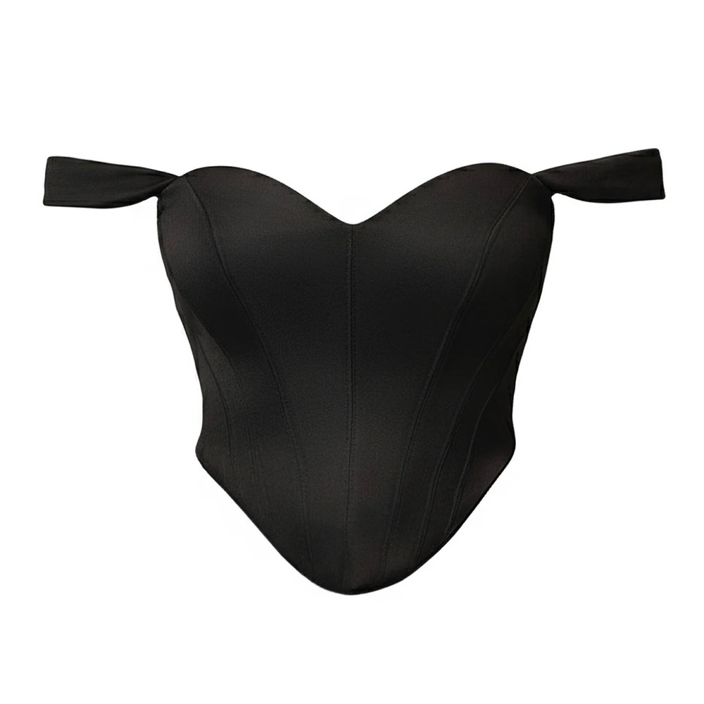 NWT Black off the shoulder corset top